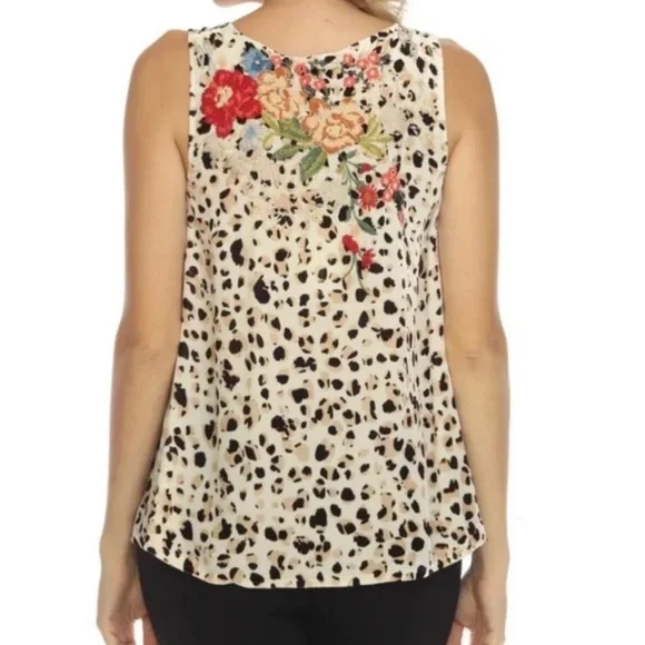 Johnny Was JWLA Josephine Velvet Swing Tank Top Boho Chic size M - Picture 2 of 10